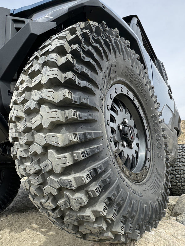 System 3 RC500 and RC500S Rock Crawler Tires with deep tread, soft compound option, and extreme off-road traction.