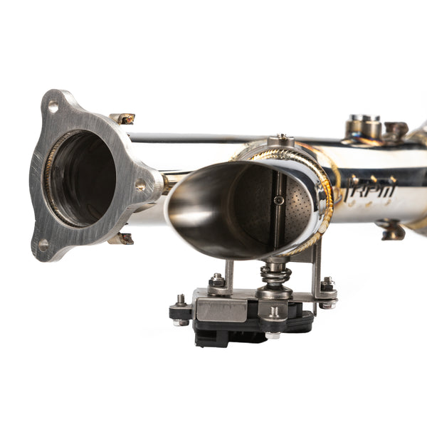 RPM RZR 2.5" E-Valve exhaust with electronic dump for Turbo R, Pro XP & XPT; adds horsepower and turbo sound at the push of a button.