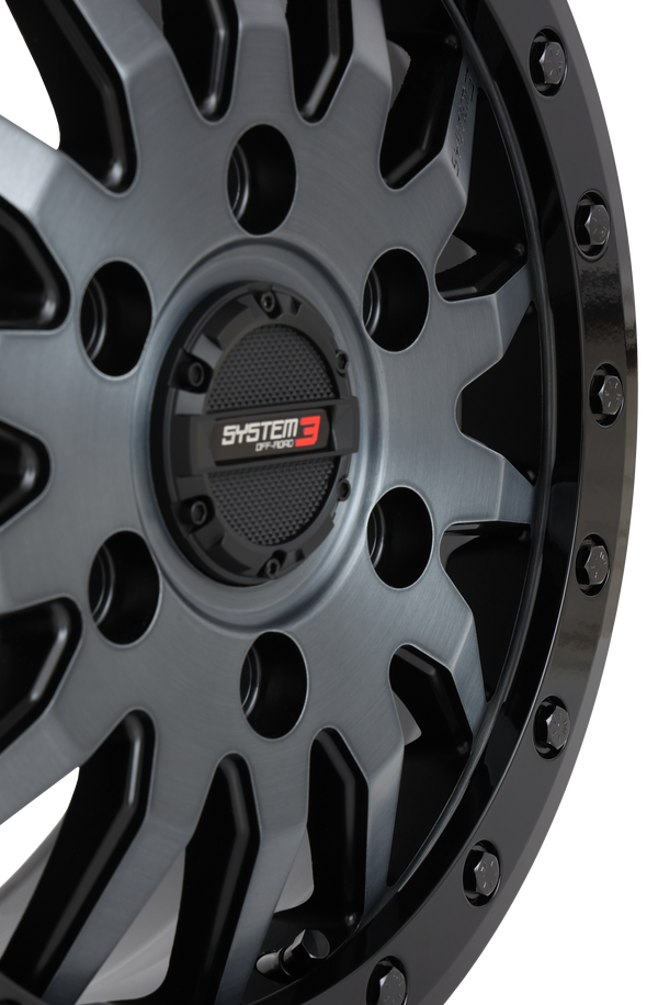 System 3 SB-8 Beadlock Wheel 5-Lug – Brushed Grey - Dunes 2 Dezert SXS