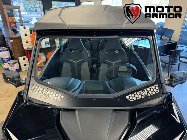 Moto Armor full glass windshield with vents for CF Moto Z Force 950 / 800 Trail โ DOT laminated safety glass