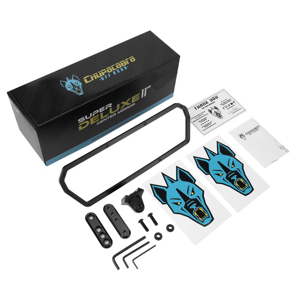 X3 Specific Super DELUXE 11" Offroad UTV Center Rearview Mirror - Dunes 2 Dezert SXS