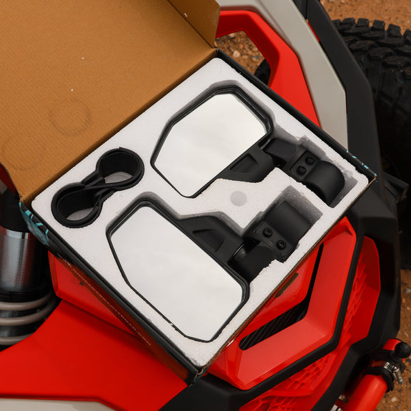 Offroad Rear View Side Mirror for UTV (Pack of 2) For 1.6" - 2" Roll Cage Bar - Dunes 2 Dezert SXS