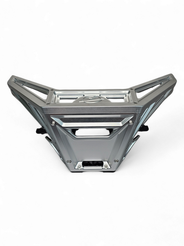 2017 to Current Can-Am X3 Maverick Machined Billet Front Winch Bumper (Clear Anodize) - Dunes 2 Dezert SXS