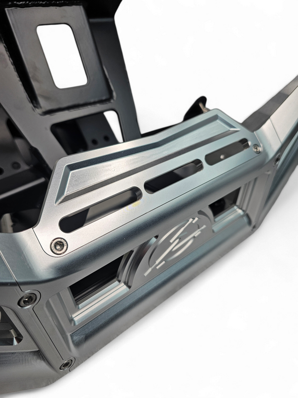 2017 to Current Can-Am X3 Maverick Machined Billet Front Winch Bumper (Clear Anodize) - Dunes 2 Dezert SXS