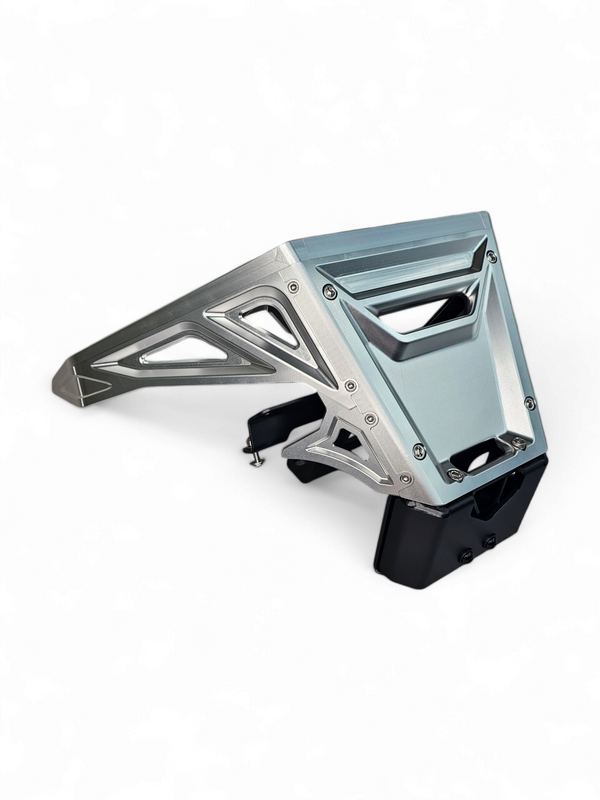 2017 to Current Can-Am X3 Maverick Machined Billet Front Winch Bumper (Clear Anodize) - Dunes 2 Dezert SXS