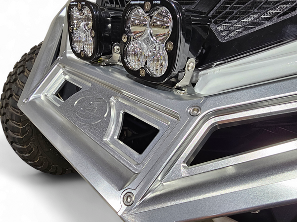 2017 to Current Can-Am X3 Maverick Machined Billet Front Winch Bumper (Clear Anodize) - Dunes 2 Dezert SXS