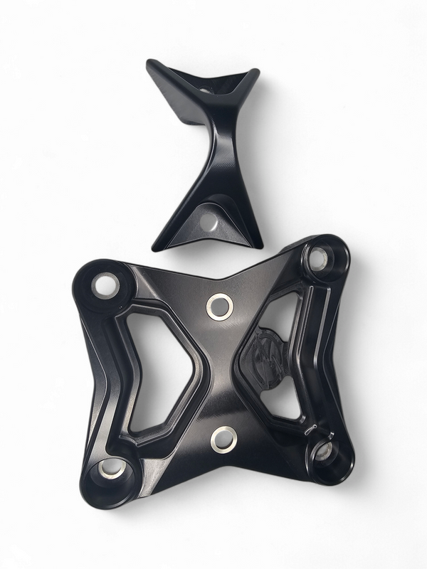 2017 to current Can Am X3 Maverick 6 bolt EOD XL Radius Rod Plate with Tow Hook Black - Dunes 2 Dezert SXS