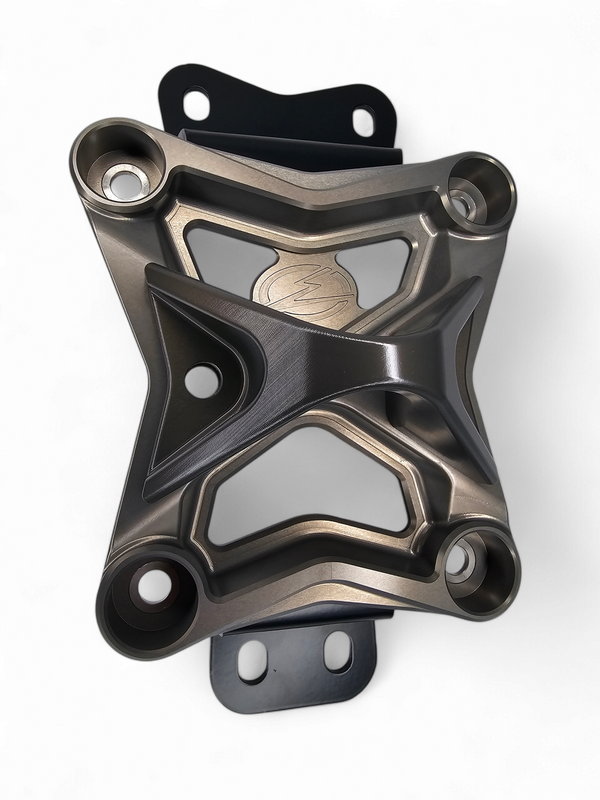 2022 to Current Can Am X3 10 Bolt Radius Rod Plate with Pull Hook (Gun Metal) - Dunes 2 Dezert SXS