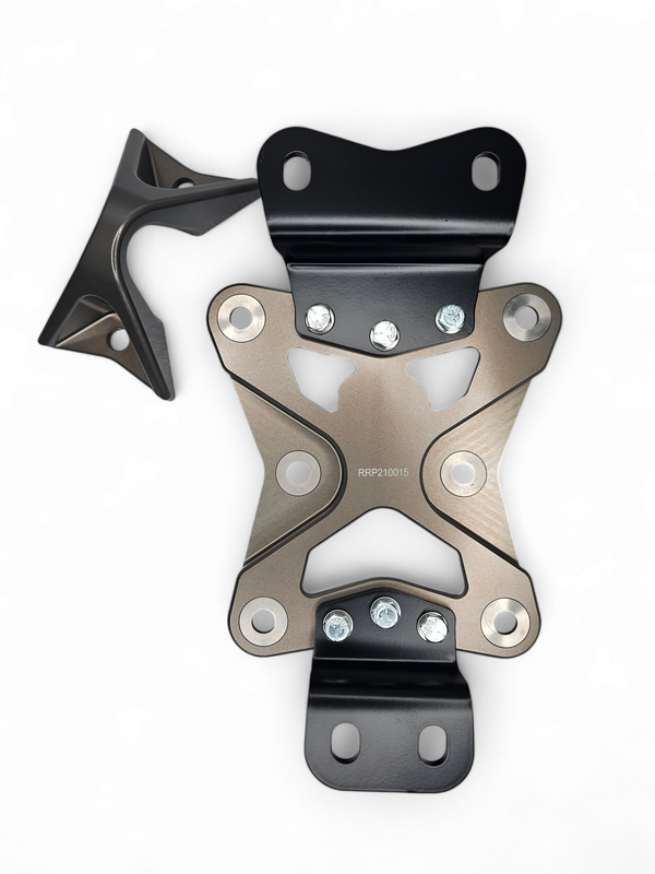 2022 to Current Can Am X3 10 Bolt Radius Rod Plate with Pull Hook (Gun Metal) - Dunes 2 Dezert SXS