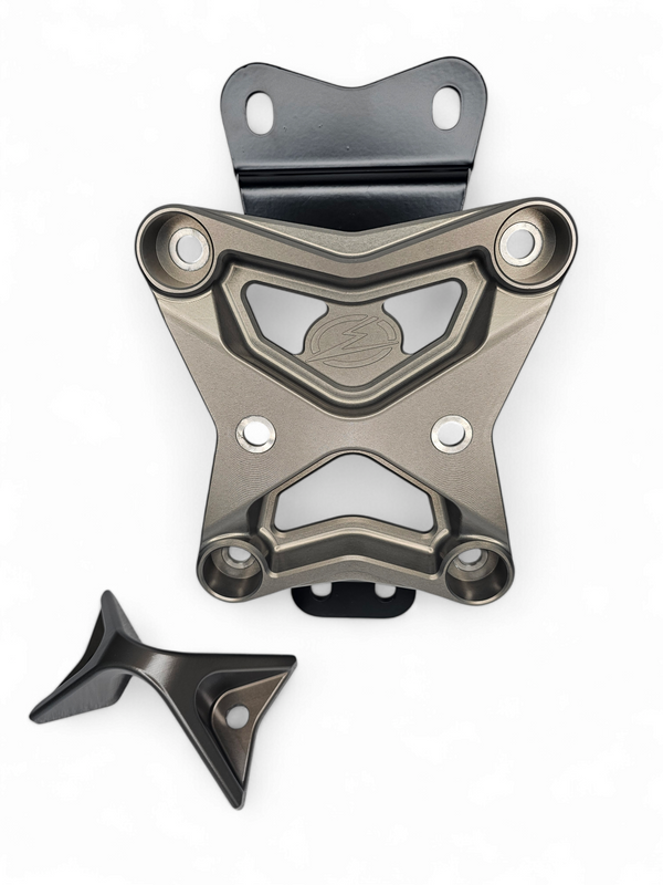 2022 to Current Can Am X3 10 Bolt Radius Rod Plate with Pull Hook (Gun Metal) - Dunes 2 Dezert SXS