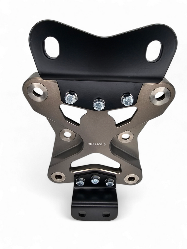 2022 to Current Can Am X3 10 Bolt Radius Rod Plate with Pull Hook (Gun Metal) - Dunes 2 Dezert SXS