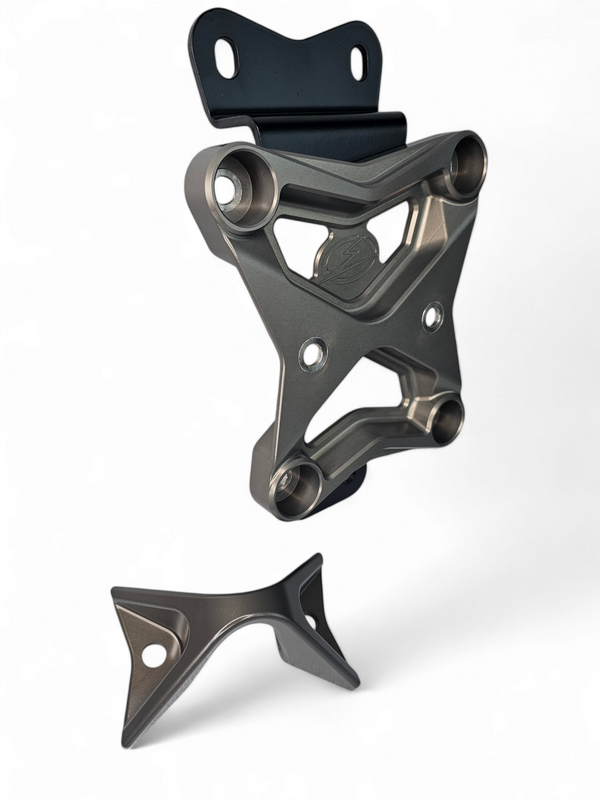 2022 to Current Can Am X3 10 Bolt Radius Rod Plate with Pull Hook (Gun Metal) - Dunes 2 Dezert SXS