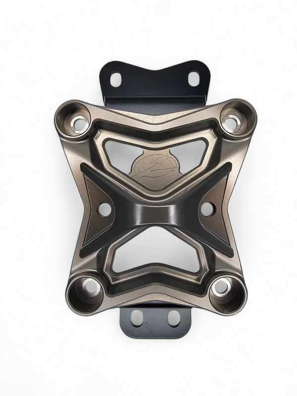 2022 to Current Can Am X3 10 Bolt Radius Rod Plate with Pull Hook (Gun Metal) - Dunes 2 Dezert SXS