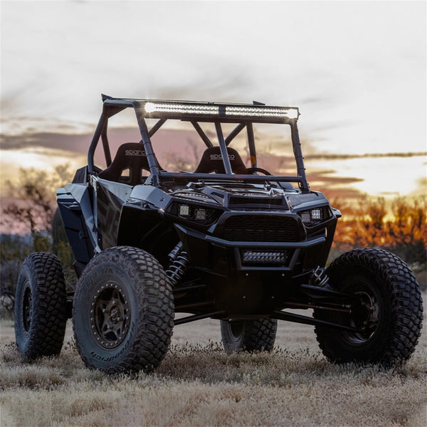 Rigid 30-inch Adapt E-Series LED Light Bar with Active View GPS beam control and APM system for adaptive power optimization.