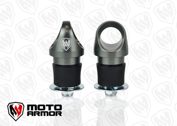 Moto Armor Billet Turn Lock Anchors for Polaris RZR – Anodized aluminum with rubber expansion fit