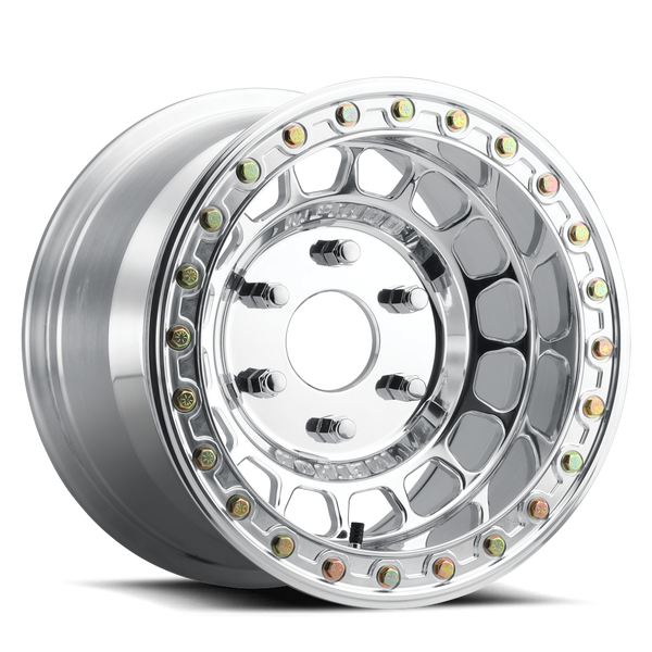 Polished Method 413 Forged Beadlock UTV Wheel with multi-spoke design, 6061 aluminum, and true beadlock ring for high-performance off-roading.
