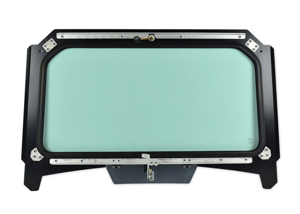 Black vented glass windshield with hand wiper for Polaris RZR XP 1000 & Turbo (2019–2023) by UTVZILLA