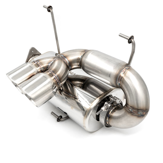 Bikeman RZR PRO-R 3" Dual Tip Exhaust – Turbo Ready - Dunes 2 Dezert SXS