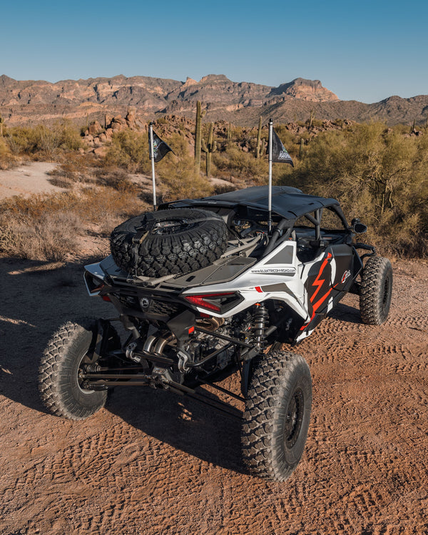 Can-Am Maverick R Volt Tire Rack for Baja Box - Dunes 2 Dezert SXS