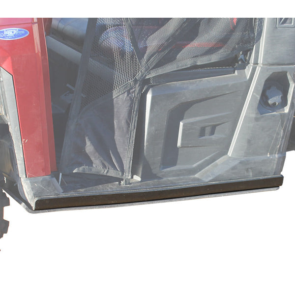 Polaris Ranger XP 900 or 1000 with Factory UTV UHMW Rock Sliders installed for durable, race-grade rocker protection in harsh terrain