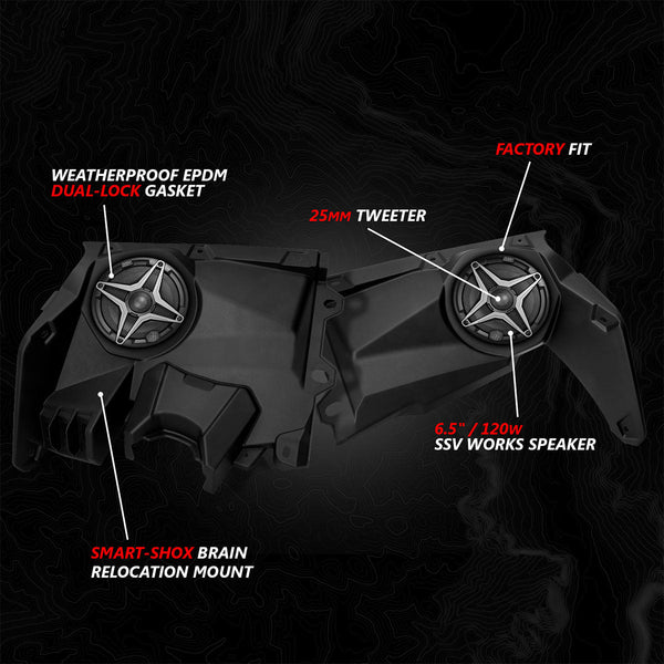 2017-2025 Can-Am® X3, Phase-1 A-Spec 2-Speaker System w/JVC - Dunes 2 Dezert SXS