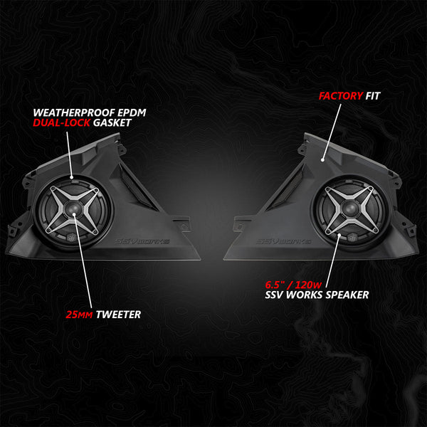 2024-2025 Can-Am® Maverick R, Phase-4 A-Spec 800watt 5-Speaker System - Dunes 2 Dezert SXS