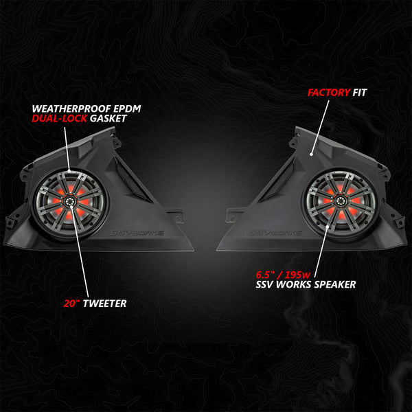 2024-2025 Can-Am® Maverick R, Phase-6 K-Spec 1650watt 6-Speaker System with Kicker Horns - Dunes 2 Dezert SXS