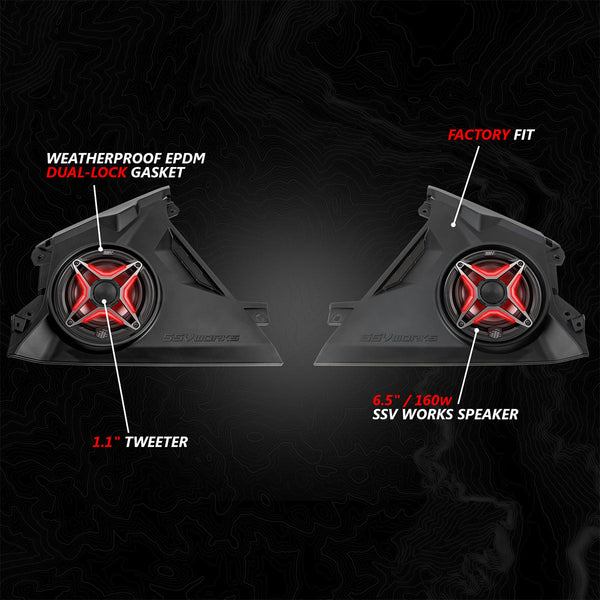 2024-2025 Can-Am® Maverick R, Phase-4 V-Spec 1650watt 5-Speaker System - Dunes 2 Dezert SXS