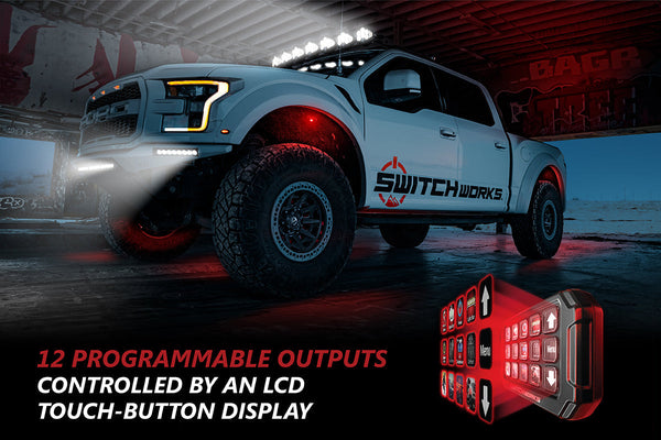 Alpha12 Digital Smart Switcher with 12-Outputs and Rollcage Mount - Dunes 2 Dezert SXS