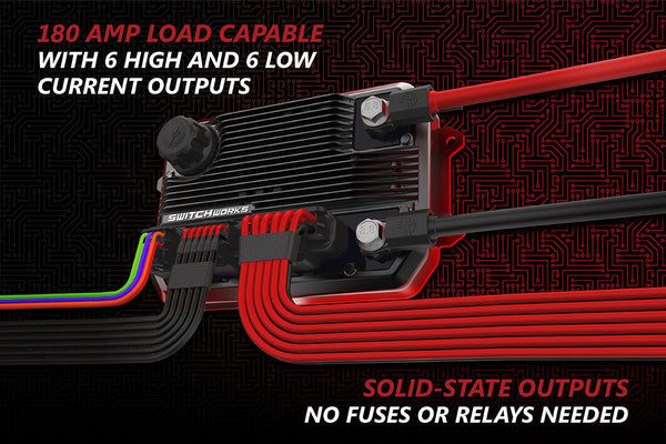 Alpha12 Digital Smart Switcher with 12-Outputs and Rollcage Mount - Dunes 2 Dezert SXS