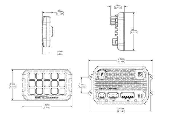 Alpha12 Digital Smart Switcher with 12-Outputs and Rollcage Mount - Dunes 2 Dezert SXS