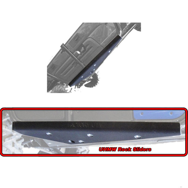 Kawasaki Teryx & Teryx 4 with Factory UTV UHMW Rock Sliders installed for rugged side protection in extreme off-road terrain