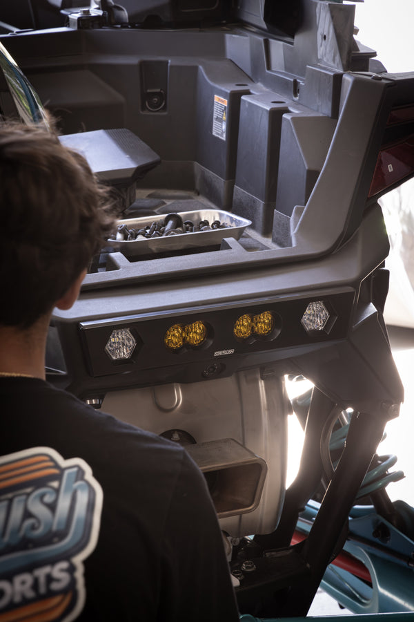 StayFlush Billet Chase Light Mount – Polaris Pro R - Dunes 2 Dezert SXS