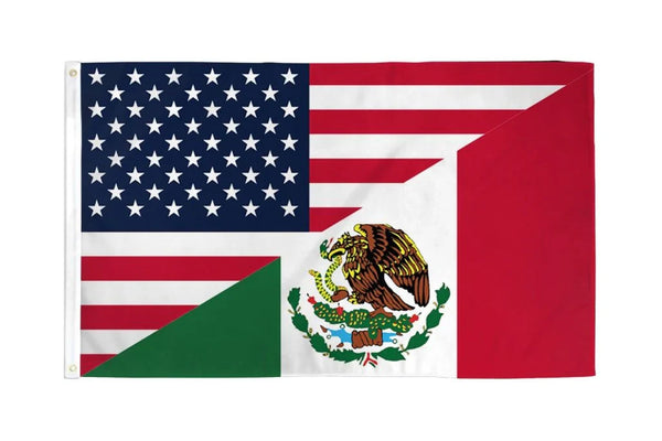 USA/Mexico Combination Flag 3x5ft Poly - Dunes 2 Dezert SXS