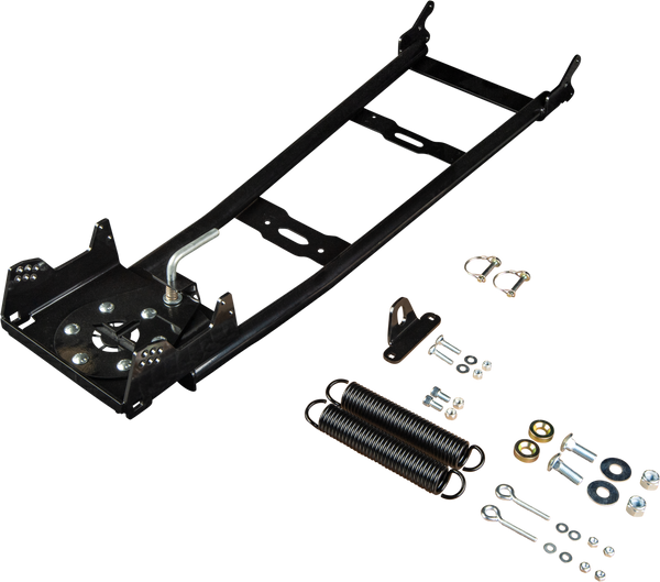 Adjustable snow plow push tube mount for UTV