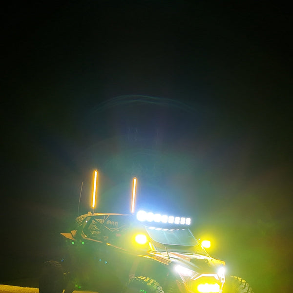 Polaris RZR Pro R fully lit at night on the dunes | Dunes 2 Dezert