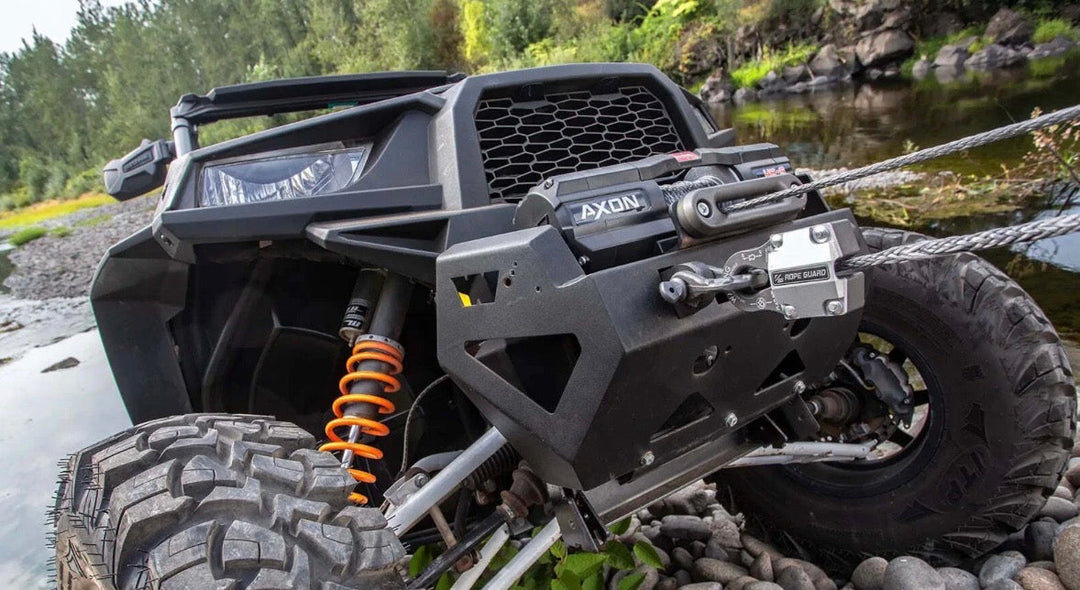WARN AXON UTV winch deployed on rocky terrain — winches and recovery gear | Dunes 2 Dezert