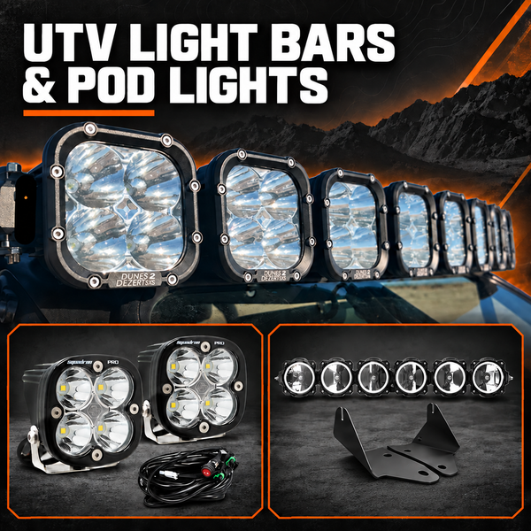 D2D, Baja Designs and KC HiLiTES UTV light bars and LED pod lights