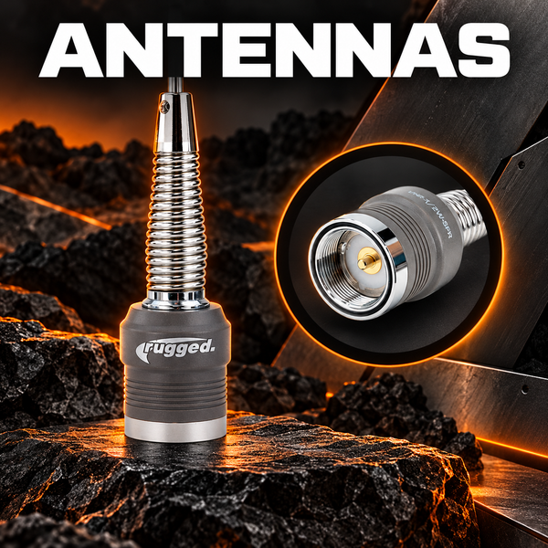 UTV radio antenna for GMRS and two-way radio communication systems