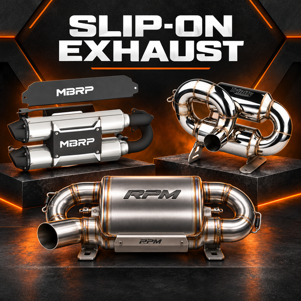 MBRP, Trinity Racing and RPM UTV slip-on exhaust systems