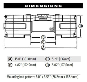 WARN AXON 55-S Winch 101150 – 5,500 lb Synthetic Rope - Dunes 2 Dezert SXS