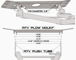 ATV Plow Push Tube - Dunes 2 Dezert SXS