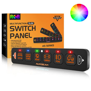 AuxBeam AS Series RGB 4/6 Gang Slim Switch Panel - Dunes 2 Dezert SXS