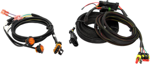 Can-Am Defender self-canceling turn signal system with billet lever, LED lights, and plug-in harness for factory rear brake lights