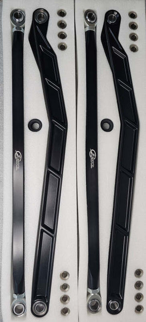 Elektric Off Road billet high clearance radius rods for Polaris RZR Pro R Pro S Turbo R - clear finish
