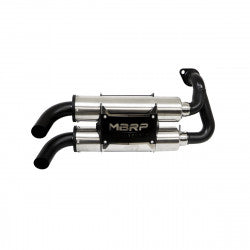 MBRP Polaris RZR S 1000 & General 1000 Dual Stacked Slip-On Exhaust, T304 stainless steel, Performance Series