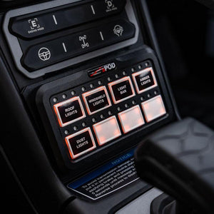 sPOD BantamX HD center console 8-switch kit for Can-Am Maverick R
