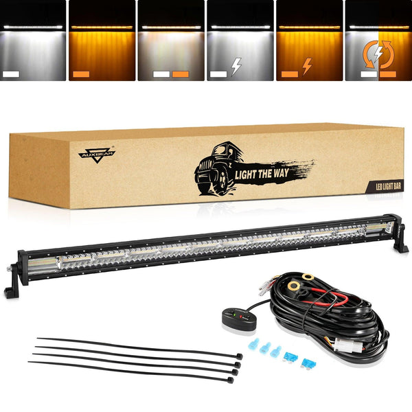50 Inch 6 Modes White&Amber Straight Off Road Led Light Bar - Dunes 2 Dezert SXS