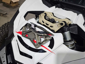 Elektric Off Road gun metal billet upper shock mount brace with light mount for Can-Am Maverick X3 - product photo 5