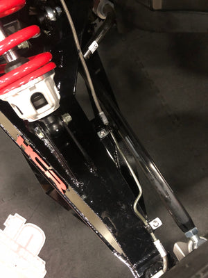 LM UTV Polaris RZR Turbo S Tie Rods 72" Heim detail showing the heim end and stainless hardware
